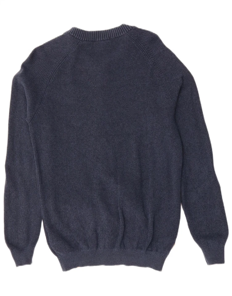 TIMBERLAND Hombres Cárdigan Suéter Pequeño Azul Marino Algodón DG01 Foto 2 de 3