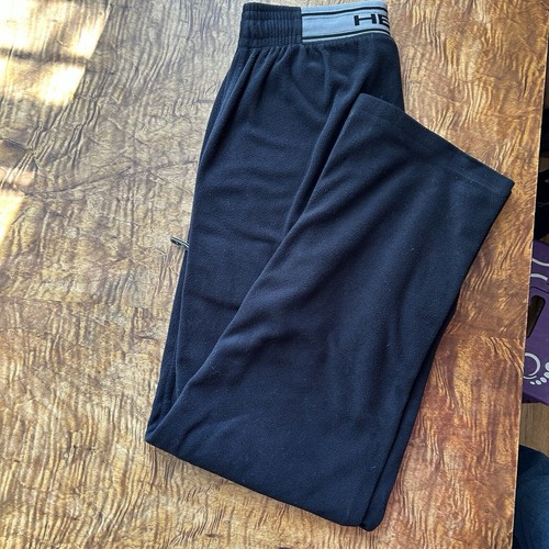 HEAD Solid Black Casual Fleece Warmup Pants - Size Small - Mens Tennis - Picture 5 of 7