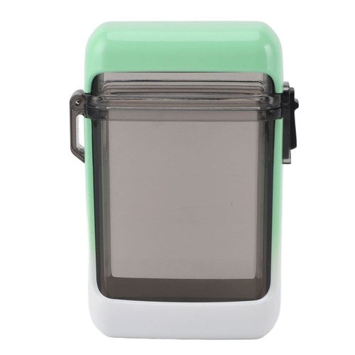 US (Green White)Cigarette Case Plastic Cigarette Box Holder Waterproof Transpare - Picture 20 of 24