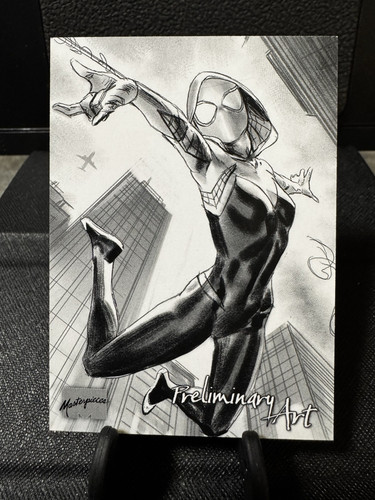 2024 MARVEL MASTERPIECES NAHUEL GREGO #72 GHOST SPIDER GWEN PRELIMINARY ART - Picture 1 of 4