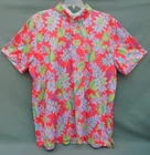 GOOD GOOD POLO SHIRT MEN'S 3XL FLORAL CACTUS PRINT GOLF POLO LIGHTWEIGHT