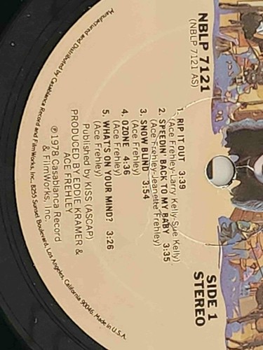 KISS – Ace Frehley 1978 Solo Album, Casablanca, Original Pressing No Poster - Bild 18 von 19