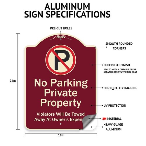 Designer Series Sign - Do Not Block Driveway, Allow 10 Ft Clearance on Either... - Picture 2 of 4