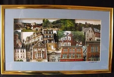 EASTON PENNSYLVANIA Mixed Media Collage/Shadow Box by Artist EARL DAVIS 1988 (B)