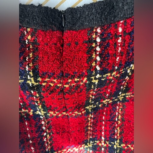 Zara Tweed rot kariert MiniShortRock 4437/292/601 Business Cocktail Party L - Bild 11 von 24