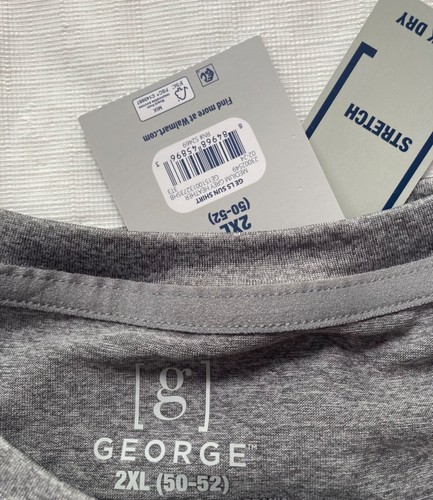 NEW George Long Sleeve SPF50+ Sun Protection Shirt Quick Dry Stretch Gray / Blue - Picture 9 of 14