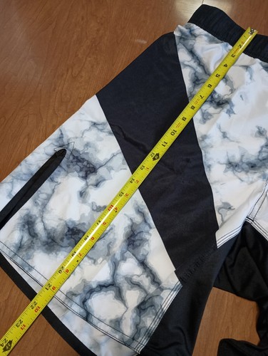 Pantalones Cortos de Boxeo de Lucha Hardcore Training Para Hombre Mármol Blanco Negro MMA UFC Talla 3XL - Imagen 20 de 23
