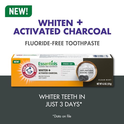 Whitening and Breath Freshening Charcoal Toothpaste - 4 Tubes with Mint Flavor - Picture 7 of 10