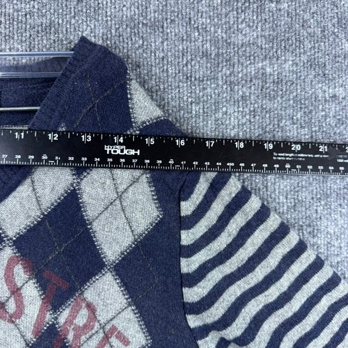 Zara Maglione Uomo Medium 80% Lana Argyle Stripe 888 ST West Oynk Pig Spagna - Foto 7 di 11