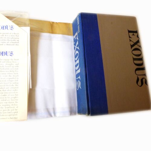 EXODUS Leon Uris SIGNED 1st Edition 1958 HC DJ Sleeve Israel Jewish History - Imagen 4 de 11