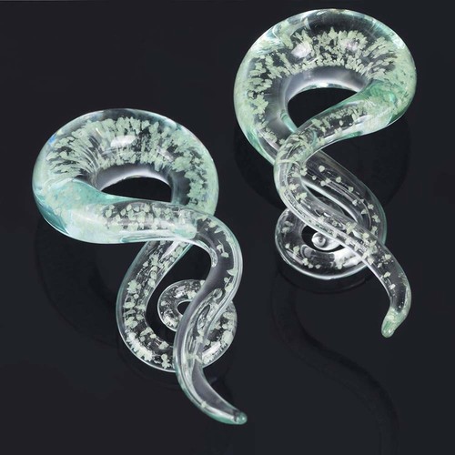 Paar Glas Spirale Kegel Glitzer Twist Dehner Ohr Messgeräte 4g-9/16" - Bild 11 von 13