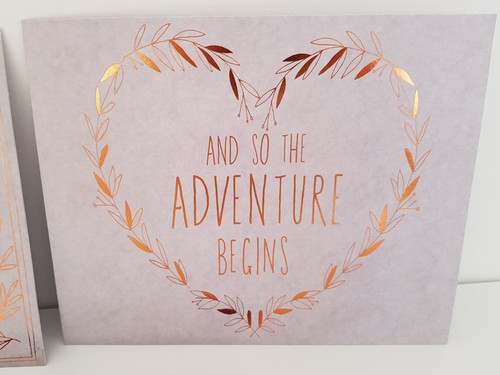 2 x Tarjetas de letreros de recepción de boda bebidas bailando, ¡así comienza la aventura! - Imagen 7 de 11