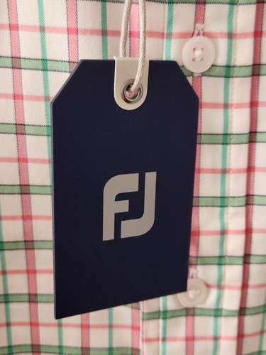 Top da uomo FootJoy grande tessuto a quadretti aperti da golf prestazioni prestazioni prestazioni - Foto 5 di 8