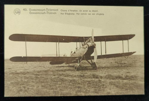 BW Postkarte Doppelflugzeug ~ Belgien ~ Gossoncourt-Tirlemont ~ unbespielt - Bild 1 von 3