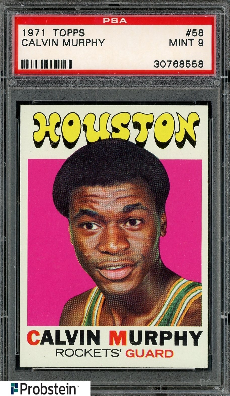 1971 Topps Basketball #58 Calvin Murphy Houston Rockets PSA 9 MINT