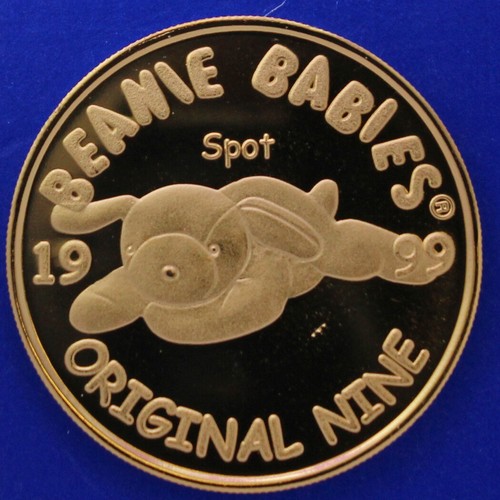 Ty Beanie Baby RARE Gold Version Coin Spot the Dog - Picture 1 of 5