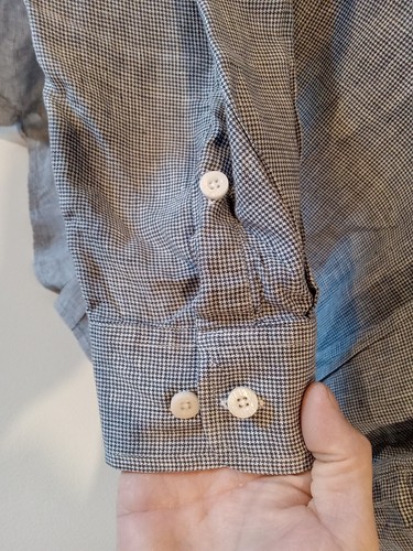 Orvis Charles Signature Collection Mens XL Gray 100% Linen Long Sleeve Button - Picture 5 of 7