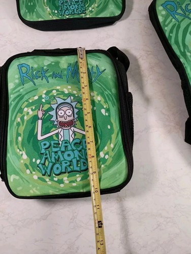Rick and Morty Set Scuola 3 Pezzi - Zaino Porta Pranzo e Astuccio per Matite. NUOVO - Foto 6 di 10