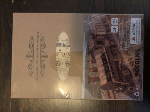 Steam Express Train 3D Wooden Puzzle Mechanical Model Kits Brain Teaser Puzzles - Picture 1 of 2