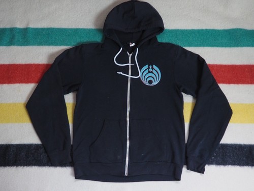 Y2k 2000s Bassnectar EDM Rave Trance Butterfly Black Zip Hoodie Sweatshirt M - Picture 2 of 8