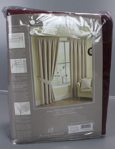 Belfield Furnisching Vorhang Paar blickdicht 229 B 274 L cm Ric Rouge Rot B42-BF - Bild 3 von 10
