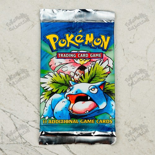 21.435g HEAVY! Venusaur art! Pokemon Base Set Booster Pack TCG 4th print UK 2000 - Picture 3 of 15