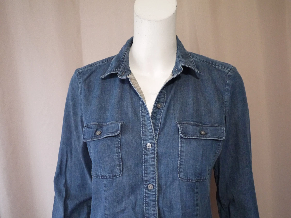 Ann taylor denim shirt sales