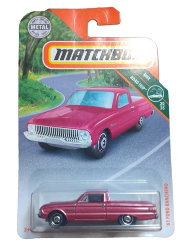 '61 Ford Ranchero 30/125 Matchbox 2018 GDD55 MBX Road Trip mauve - Picture 1 of 12