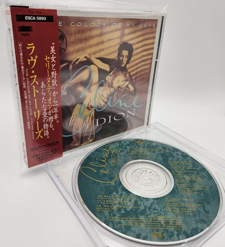 CELINE DION The Colour Of My Love Japan CD ESCA 5893 w/OBI Bonustrack 1993 F/S - Picture 1 of 12