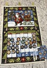Advent Calendar Christmas Tree  Quilted 28”x18” Santa Pin Dates And Bag