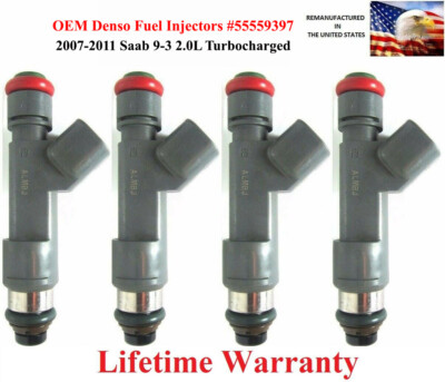  Genuine Denso set of 4 Fuel Injector   for 07 -08- 09 -10-11  SAAB 9-3  Turbo
