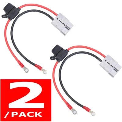 Extension Cable Battery Charging Terminal Connector 50Amp For Anderson Plug 2Pcs