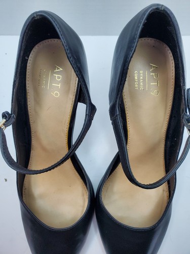 APT 9 Defined Comfort Size 8.5 M Black Point Toe HH Pumps Cushioned Insoles - Picture 4 of 10