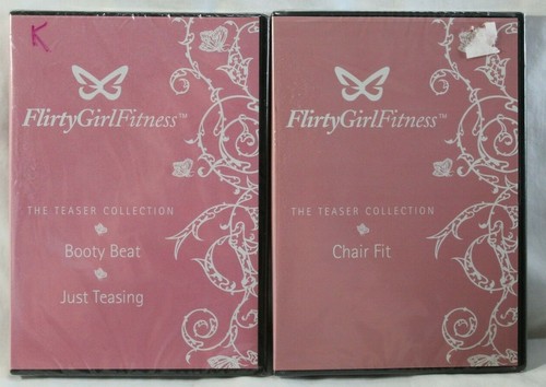 NEW 2 Flirty Girl workout DVDs Teaser Chair Fit Booty Beat Just Teasing  - Picture 1 of 4