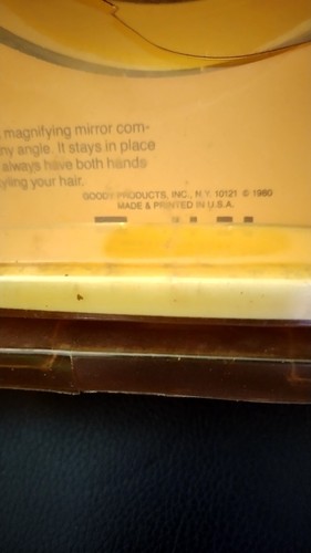 New Vintage White 1980 Goody Make-Up Mirror - Picture 6 of 10