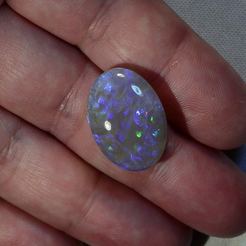 BIG 20.52 carats NATURAL SOLID LIGHTNING RIDGE semi-BLACK OPAL GEMSTONE (4514) - Picture 4 of 5