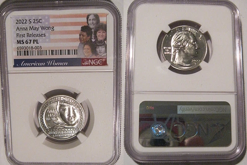 2022 S Anna May Wong 25c NGC MS 67 PL American Women Quarter FIRST RELEASES