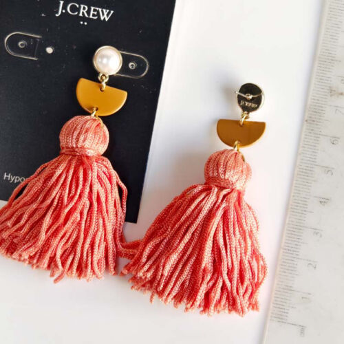 New 75mm Jcrew Tassel Drop Earrings Gift Fashion Women Party Holiday Jewelry - Picture 3 of 3