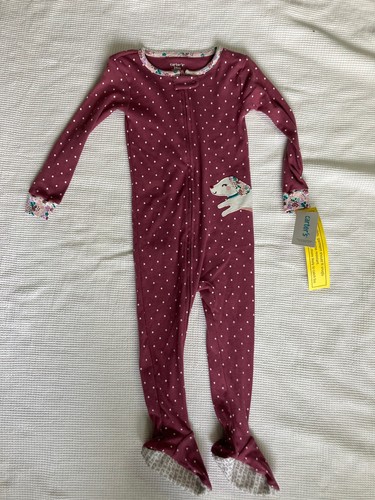 Carter Baby Girl Dog Knit Sleeper - Picture 2 of 5