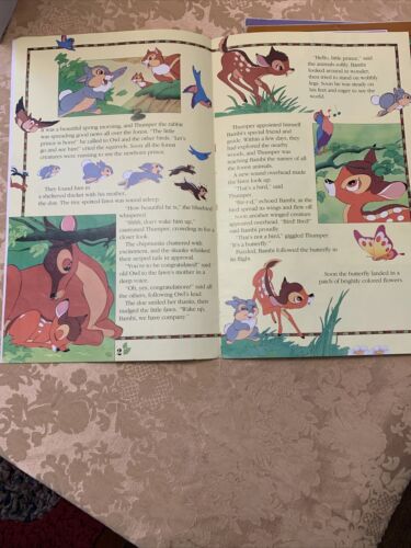 Vintage Walt Disney Treasure Chest Five 17 inch Oversized Books 1991 With Folder - Picture 14 of 21