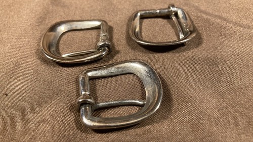 3 Vintage Cap Gun Leather Holster Belt Buckle Original Parts Western Toy 50s 60s - Picture 6 of 10