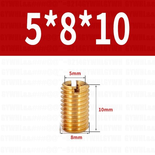 Brass Threaded Reducers/Self Tapping Thread Repair Inserts Nuts M2 M2.5 M3 - M16 - Picture 21 of 45