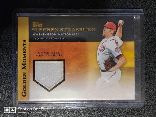 STEPHEN STRASBURG 2012 TOPPS GOLDEN MOMENTS GAME-USED JERSEY - NATIONALS!! - Foto 1 di 2