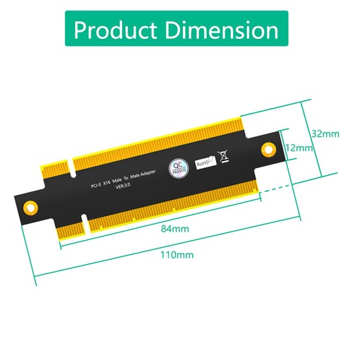 Adaptador hembra convertidor placa vertical X16 PCI a 16X diseño PCE-E PCI-E extensión - Imagen 2 de 7