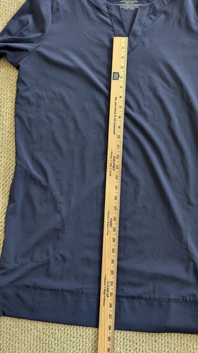 LL Bean Blue Sport Shirt Dress Tunic Golf UPF 50 Pickle Ball Tennis Camp LARGE - Picture 14 of 15