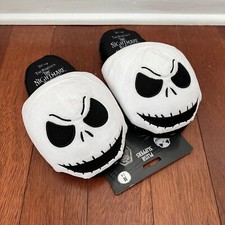 Nightmare Before Christmas Jack Skellington Plush Slippers M 7-8 New Disney