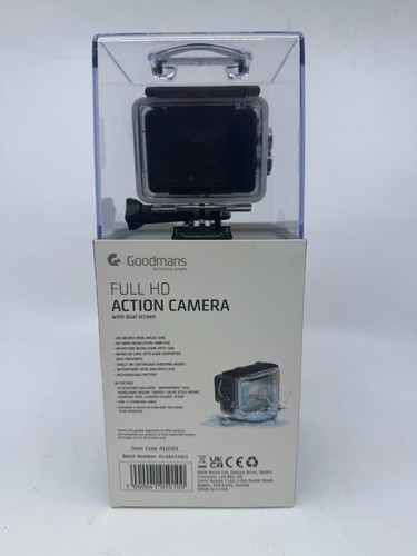 Goodmans Full Hd Action Camera Dual Screen Waterproof Wide A Self Timer 1080p - Picture 3 of 4