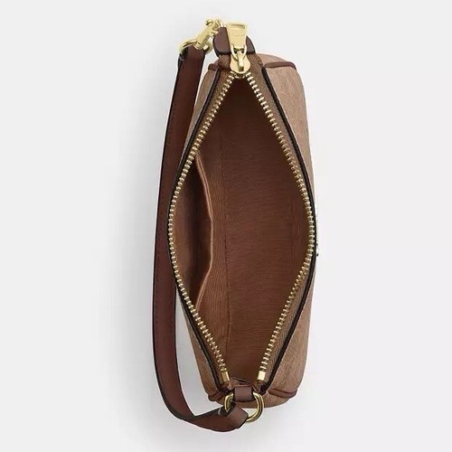 NWT Coach Hand Bag CW426 Nolita 19 In Signature Canvas Gold/TAN/Brown - Picture 9 of 11