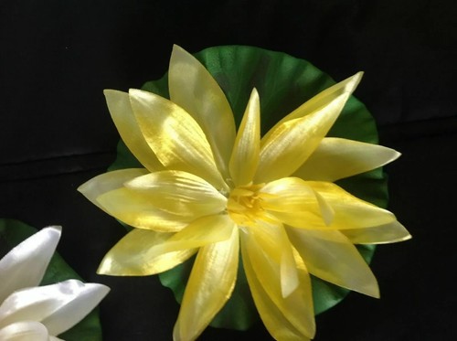 3 FLOATING ARTIFICIAL BLOOMING WATER LILY FLOWERS FOR POND 6 inches - Picture 5 of 10