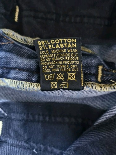 Evisu Damen 27 Gr Jeans Denim Stickerei Logo Reißverschluss Saum. Twisted Style - Bild 11 von 19